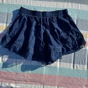 Free People Morning Breeze Shorts | NWT | Size S | Navy Blue | Boho Flowy Fit